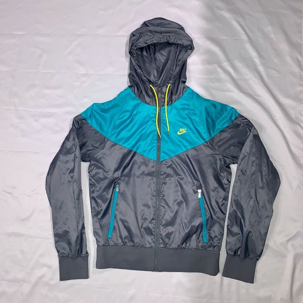 Nike Vintage Rare Windrunner Windbreaker Jacket Green Blue Teal Nylon S - Picture 5 of 10